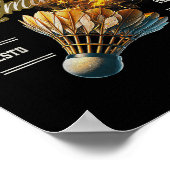 Badminton Ich kam, um Shuttle Fireball zu zerschme Poster (Ecke)