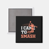 Badminton ich kam zu zerschlagen magnet (Vorderseite/Rückseite)