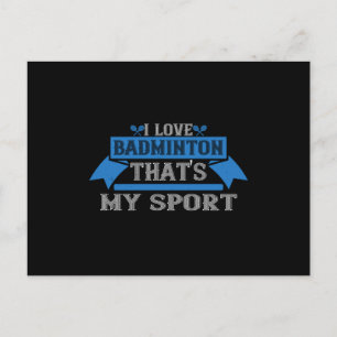 Badminton - Ich liebe Badminton Postkarte