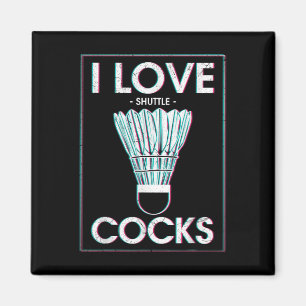 Badminton ich liebe S Badminton Badminton Spieler Magnet
