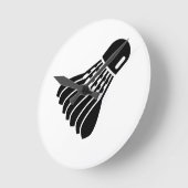 Badminton icon runde wanduhr (Winkel)