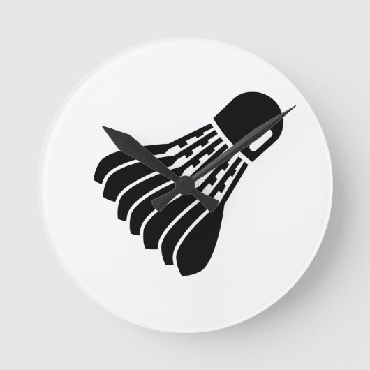 Badminton icon runde wanduhr (Vorderseite)