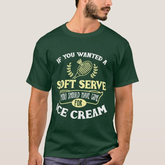 Badminton idea Joke Soft Serve Quote Badminton Pla T-Shirt (Vorderseite)
