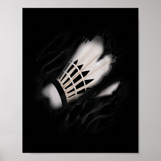 Badminton in meinem Design, Badmintondesign Poster (Vorne)