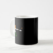 Badminton Indian Flag Racquet Shuttle Men Player Kaffeetasse (Vorderseite Links)