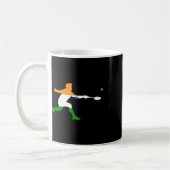 Badminton Indian Flag Racquet Shuttle Men Player Kaffeetasse (Links)