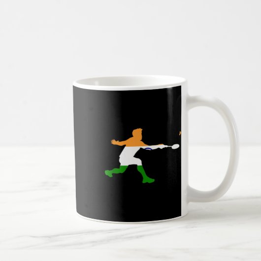 Badminton Indian Flag Racquet Shuttle Men Player Kaffeetasse (Rechts)