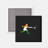 Badminton Indian Flag Racquet Shuttle Men Player Magnet (Vorderseite/Rückseite)
