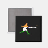 Badminton Indian Flag Racquet Shuttle Men Player Magnet (Vorderseite/Rückseite)