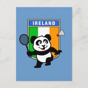 Badminton Ireland Panda Postkarte