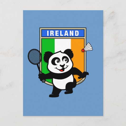 Badminton Ireland Panda Postkarte (Vorderseite)
