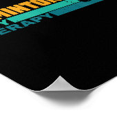 Badminton Is My Therapy Funny Badminton Player Ret Poster (Ecke)