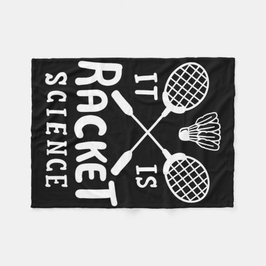 Badminton ist die Racket-Wissenschaft Fleecedecke (Vorderseite (Horizontal))