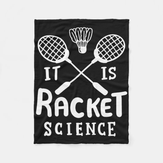 Badminton ist die Racket-Wissenschaft Fleecedecke (Vorderseite)