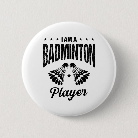 Badminton ist mein Lebensbummler Button (Vorderseite)