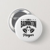 Badminton ist mein Lebensbummler Button (Vorne & Hinten)