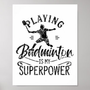 Badminton ist mein Superpower Team Player Shu Poster