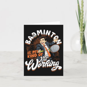Badminton ist meine Art von Netzarbeit Karte