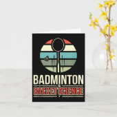 Badminton ist Racket-Wissenschaft Karte (Gelbe Blume)