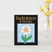 Badminton ist therapeutisches Racket Sport Stress Karte (Gelbe Blume)