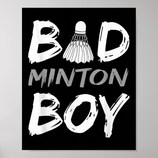 Badminton-Junge - Liebt Badminton Bad Minton Junge Poster (Vorne)