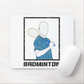 Badminton Junge Schläger Sport Mann Schläge Mousepad (Mit Mouse)