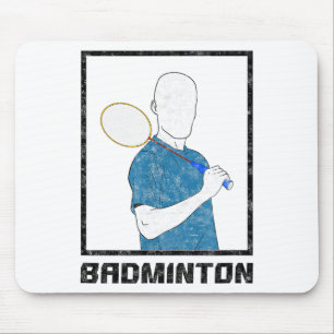 Badminton Junge Schläger Sport Mann Schläge Mousepad