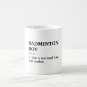 Badminton Junge Substantiv Definition Federball Ba Kaffeetasse (Mittel)