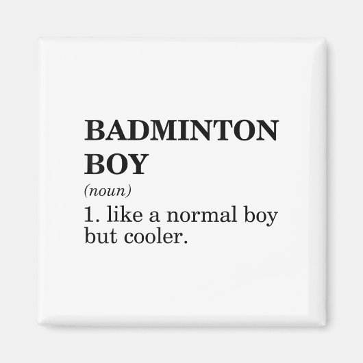 Badminton-Junge Substantiv Definition Federball Ba Magnet (Vorne)