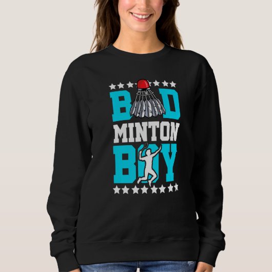 Badminton-Junge Substantiv Definition Federball Ba Sweatshirt (Vorderseite)