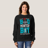 Badminton-Junge Substantiv Definition Federball Ba Sweatshirt (Vorne ganz)