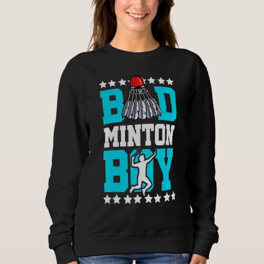 Badminton-Junge Substantiv Definition Federball Ba Sweatshirt (Vorderseite)