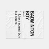 Badminton-Junge Substantiv Definition Shuttle Badm Fleecedecke (Vorderseite (Horizontal))