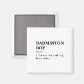 Badminton-Junge Substantiv Definition Shuttle Badm Magnet (Vorderseite/Rückseite)