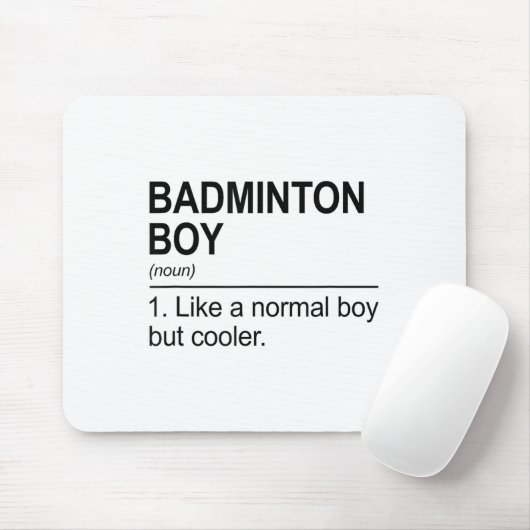 Badminton-Junge Substantiv Definition Shuttle Badm Mousepad (Mit Mouse)