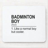 Badminton-Junge Substantiv Definition Shuttle Badm Mousepad (Vorne)