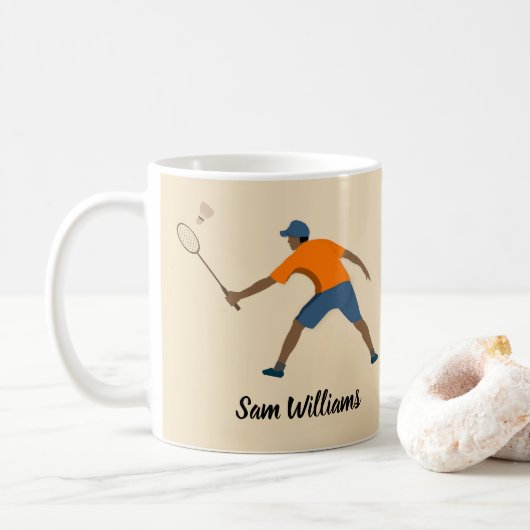 Badminton Kaffeetasse (Mit Donut)