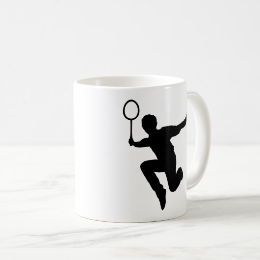 Badminton Kaffeetasse (VorderseiteRechts)
