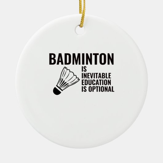 Badminton Keramik Ornament (Vorne)