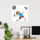 Badminton Kid Poster (Heimbüro)