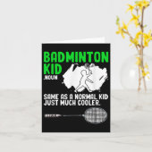 Badminton Kid Racket Shuttle Hobby Badminton Playe Karte (Gelbe Blume)