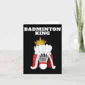 Badminton King Mens Badminton Player Shirt Boys Ba Karte (Vorderseite)