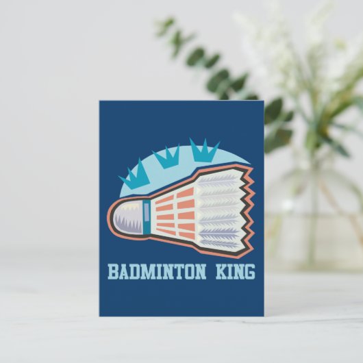 Badminton King Postkarte (Stehend Vorderseite)