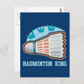 Badminton King Postkarte (Vorne/Hinten)