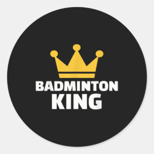 Badminton King Runder Aufkleber