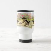 Badminton Kittens Vintag Art Reisebecher (Mittel)