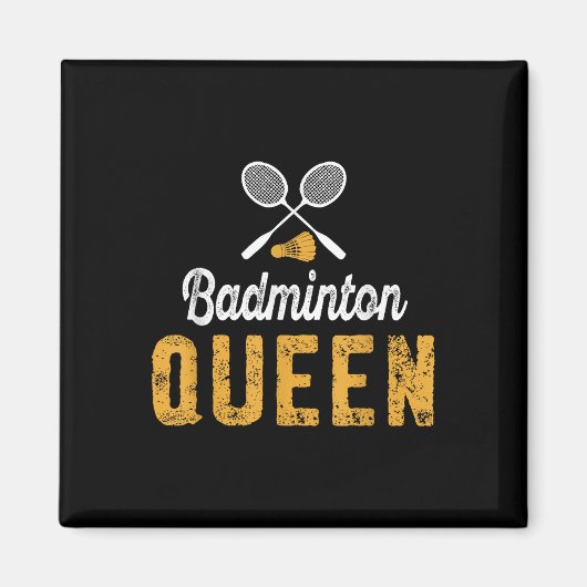 Badminton-Königin-Mutter Lustiger Badminton-Fan  Magnet (Vorne)