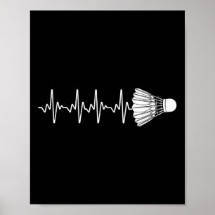 Badminton Kunst Für Männer Frauen Badminton Liebha Poster