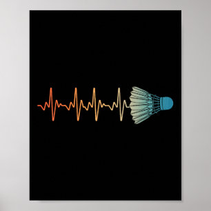 Badminton Kunst für Männer Frauen Badminton Liebha Poster