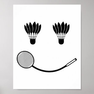 Badminton-Lächeln-Liebe-Team-Spieler-Trainer Poster